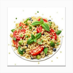 Couscous Salad With Tomatoes And Basil Canvas Print