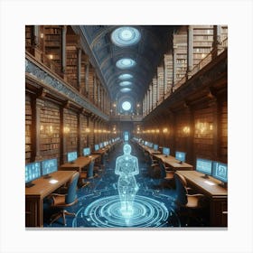 Library Of The Future 2 Canvas Print