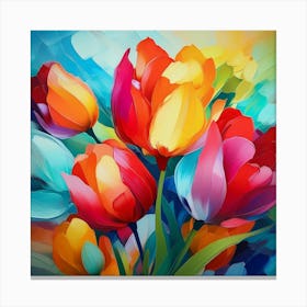 Colorful Tulips 3 Canvas Print