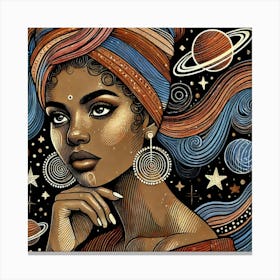 Elenthera Celestial Portrait Canvas Print