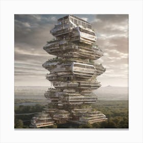 Tower Of Trees Canvas Print