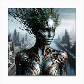 Futuristic Woman Canvas Print