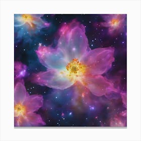 Nebula Flowers 1 Canvas Print