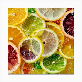 Citrus Slices In Water 1 Canvas Print