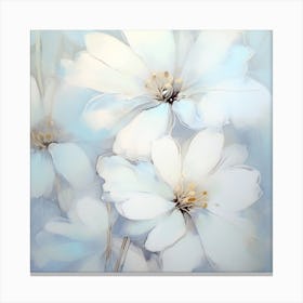White Flowers 1 Canvas Print