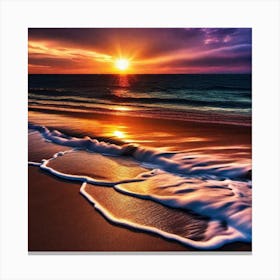 Sunset On The Beach 288 Canvas Print