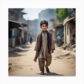 Boy In Pakistan Canvas Print