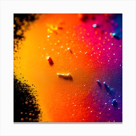 Abstract Colorful Paint Splashes Canvas Print