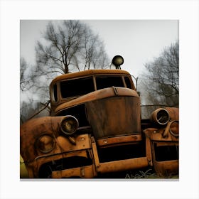 Old Rusted Truck Canvas Print