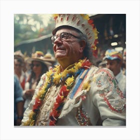 Old Man In A Costume Canvas Print