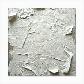 Abstract Art Featuring A Crumpled White Sheet Surface Rich With Texture Showcasing Wrinkles And Cre (4) Canvas Print