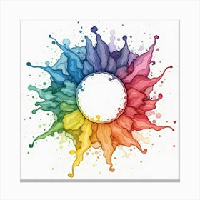 Watercolor Customer Engagement Strategies With Vivid Hues And Creative Design 1 Canvas Print