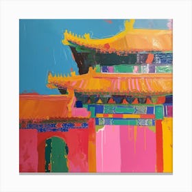 Abstract Travel Collection Beijing China 2 Canvas Print