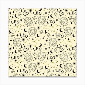 Leo Pattern Canvas Print