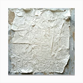 Abstract Art Featuring A Crumpled White Sheet Surface Rich With Texture Showcasing Wrinkles And Cre (1) Canvas Print