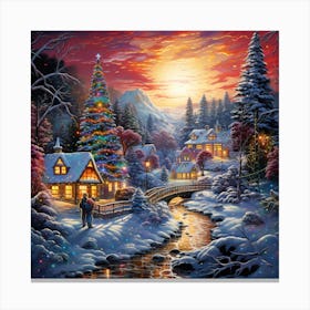Christmas Village 1 Canvas Print