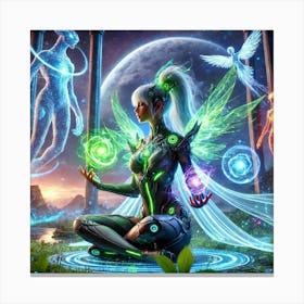 A Sci Fi Fantasy Scene Featuring Zora Ashheart Sho Canvas Print