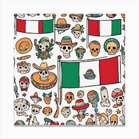 Mexican Skulls 1 Canvas Print