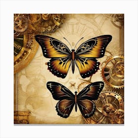 Steampunk Butterflies Canvas Print