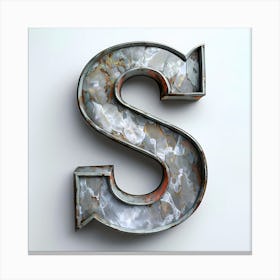 Rusty Letter S Canvas Print