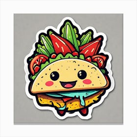 Taco Sticker 14 Canvas Print