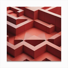 Red Maze 1 Canvas Print