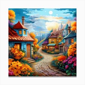 Fairytale Village 1 Canvas Print