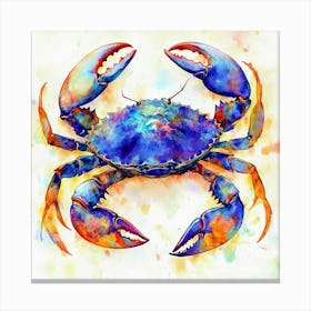 Blue Crab Painting Canvas Print