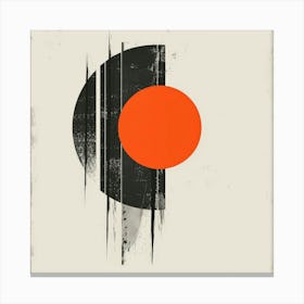 Circle With An Orange Dot Canvas Print