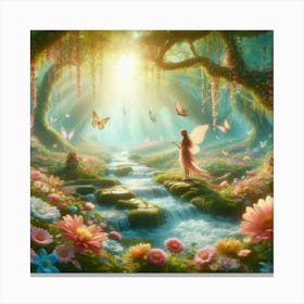 Fairy In The Forest 2 Canvas Print