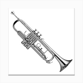 Trumpet Line Art 2 Canvas Print