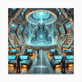 Ionosphere Kaiju Control Chambers Converted Canvas Print