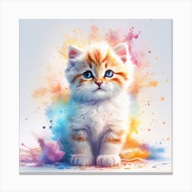 Kitty Painting Canvas Print