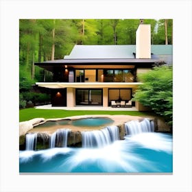 Waterfall House 1 Canvas Print