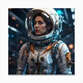 Astronaut Maya Luna Canvas Print