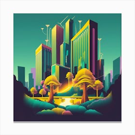 future Cityscape Canvas Print