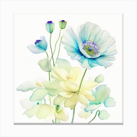 Watercolor Flowers 1 Canvas Print