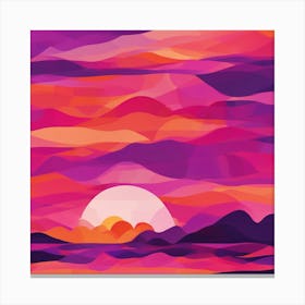 Abstract Sunset 5 Canvas Print
