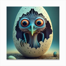 Owl In The Egg Canvas Print