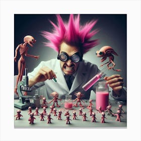 Alien Scientist Canvas Print