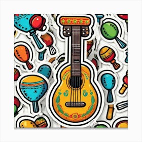 Mexican Guitar 21 Canvas Print