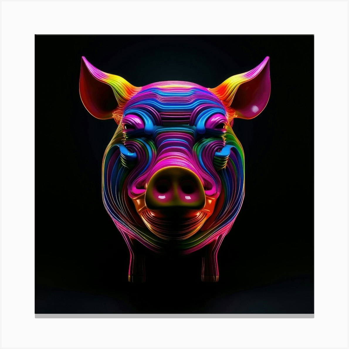 Pig Bank Canvas Print by Aloke Design