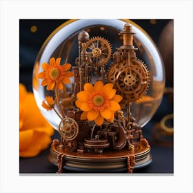 Steampunk Snow Globe 14 Canvas Print