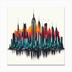 New York City Skyline 8 Canvas Print
