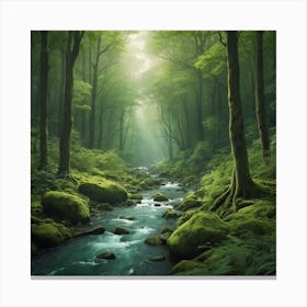 Mossy Forest Canvas Print