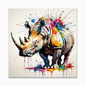 Rhino Print 1 Canvas Print