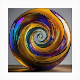 Spiral Glass Sculpture 2 Canvas Print