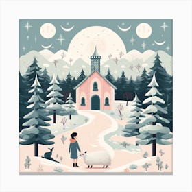 Christian Christmas Card Canvas Print