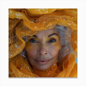 Woman In A Golden Hat Canvas Print