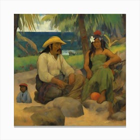 Hawaiian Couple Canvas Print